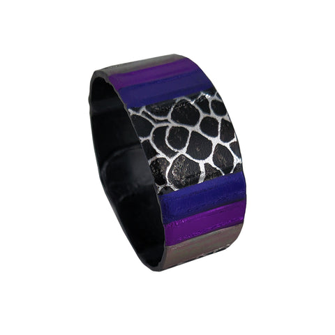 Bracelet Purple &amp; Black Snake Print