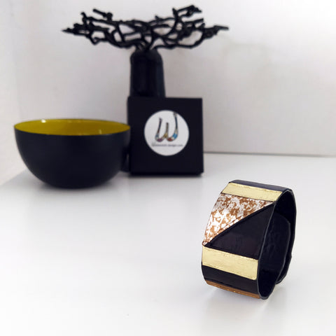 Bracelet Diagonal Black Gold &amp; Copper