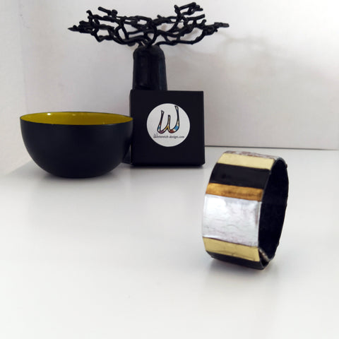 Bracelet Diagonal Black Gold &amp; Copper