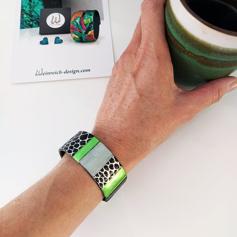 Armbånd Black Snake Grøn