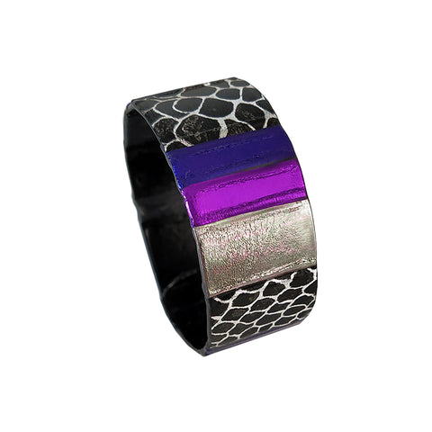 Bracelet Purple &amp; Black Snake Print