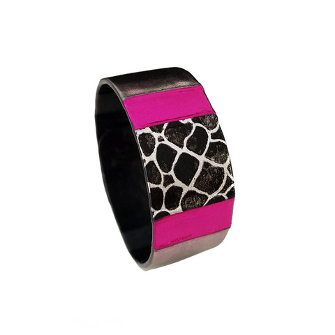 Armbånd Black Snake Pink