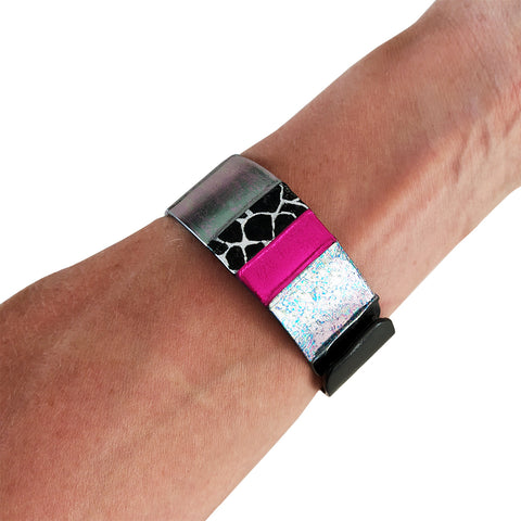 Armbånd Black Snake Pink