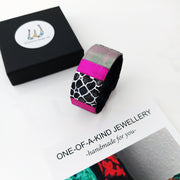 Armbånd Black Snake Pink