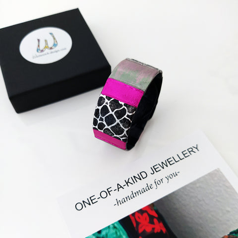 Armbånd Black Snake Pink