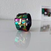 Armbånd Double Multicolor Green Gold Pink