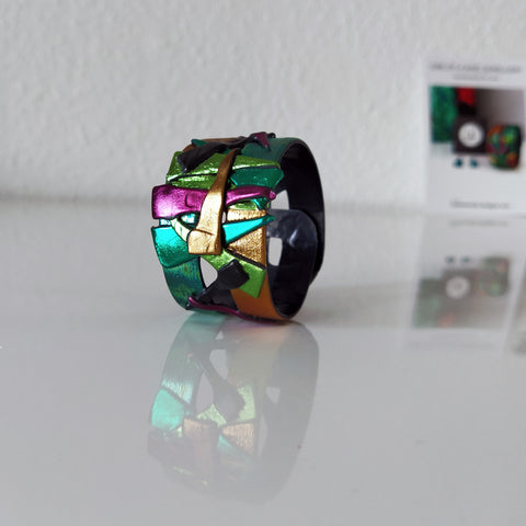 Armbånd Double Multicolor Green Gold Pink