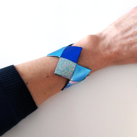 Armbånd Harlekin Bracelet Blue/Black/Silver